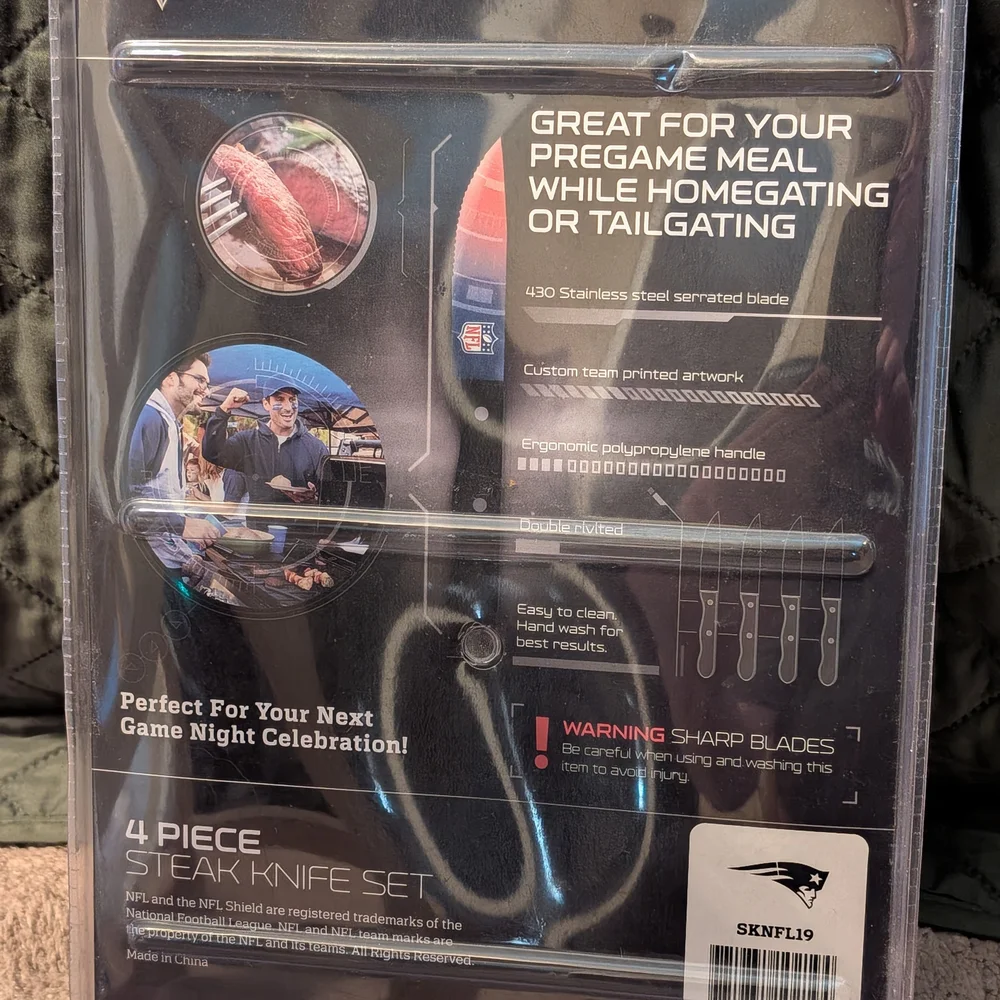 New England Patriots Steak Knife Set Brand New